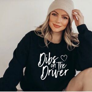 Black Dibs On The Driver Graphic Sweatshirt